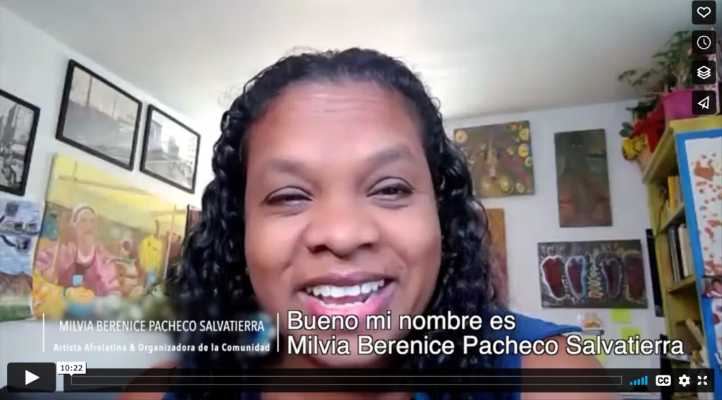 close up of video of Latino storytelling
